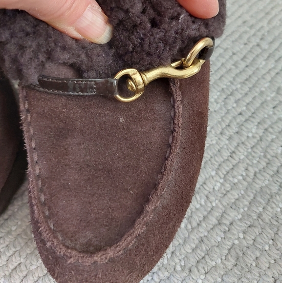 Coach suede clogs with fur - Picture 2 of 14